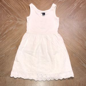 GAP KIDS TODDLER GIRLS WHITE SLEEVELESS DRESS